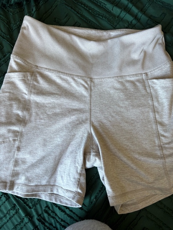 Zobha Pants - Zobha Light Sand Colored High-Waist Bike Shorts
